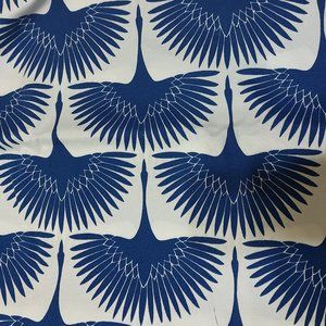 Blue Fabric Yardages Peacock or Bird  86 X 104